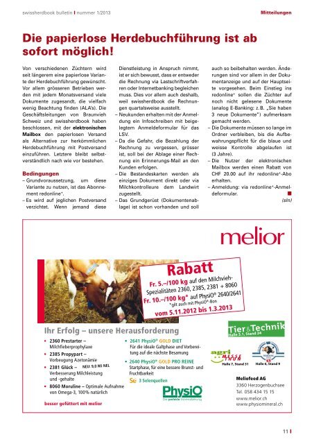 bulletin - SwissHerdbook