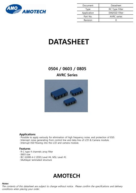 Data Sheet - AMOTECH