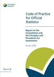 Code of Practice for Official Statistics: Report on the consultation and ...