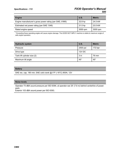 FX30 Manual - Ditch Witch