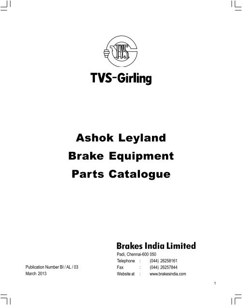 â Sâ Cam Brake Assembly Front Brakes India Limited