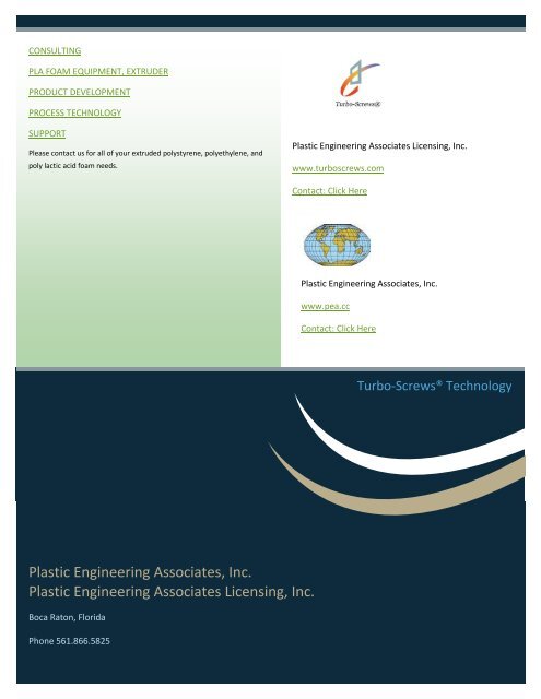 POLYLACTIC ACID - Plastic Engineering Associates Licensing, Inc.