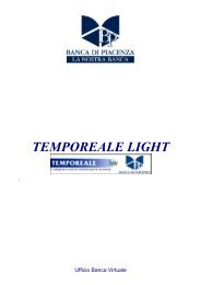 TEMPOREALE LIGHT - Banca di Piacenza