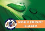 Doctor of Philosophy in Agronomy  