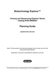 Cloning and Sequencing Explorer Series Planning Guide ... - Bio-Rad