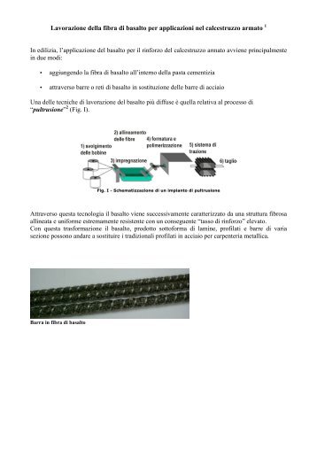 Lavorazione della fibra di basalto per applicazioni nel ... - ENEA