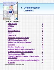 Section 5: Communication Channels - National Weather Service