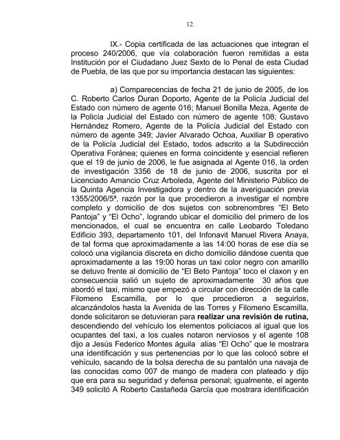 recomendaciÃ³n numero: /2004. - ComisiÃ³n de Derechos Humanos ...