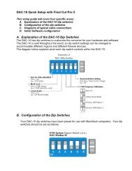 DAC-10 Quick Setup with Final Cut Pro 5 A. Explanation ... - Datavideo