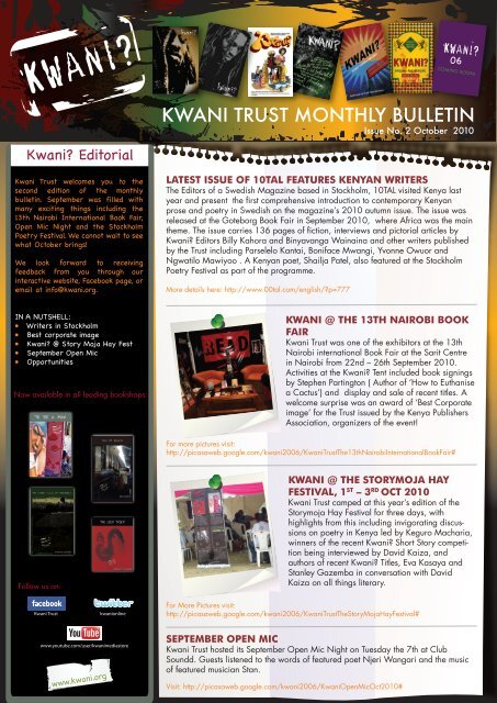 KWANI TRUST MONTHLY BULLETIN