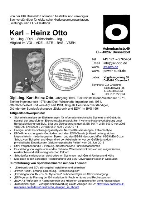 Karl â Heinz Otto Fachgruppe Elektronik und EDV