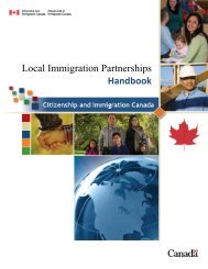 Local Immigration Partnerships Handbook - Tamarack