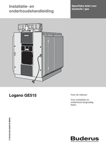 Installatie- en onderhoudshandleiding Logano GE515