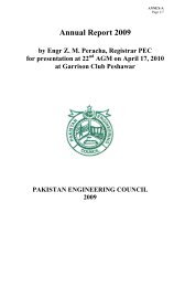 Annual Report 2009 - Pakistan Engineering Council