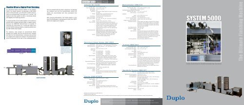 System 5000 Brochure w Duetto & 2KT_1008.indd - Duplo USA