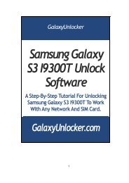 Samsung Galaxy S3 I9300T Unlock Software - GalaxyUnlocker