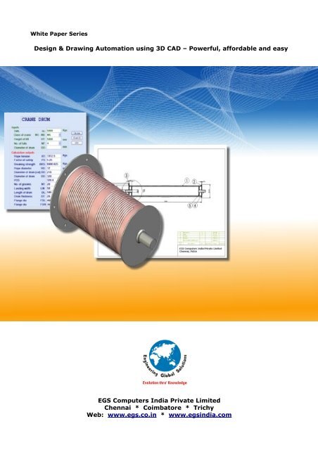 Design and Drawing Automation using 3D CAD - EGS Computers