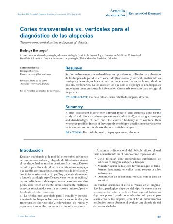 Cortes transversales vs. verticales para el diagnÃ³stico de las ...