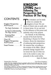 Kingdom Living Part 2 , Following The Perspectives ... - RBC Ministries