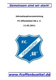 Jahreshauptversammlung 2011 - FC OffenbÃ¼ttel 68 e.V.