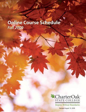 Online Course Schedule - Charter Oak State College