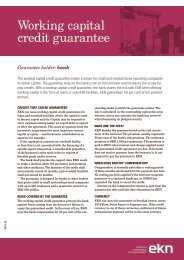 Working capital credit guarantee - EKN