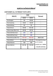 à¸ªà¸£à¸¸à¸à¸à¹à¸²à¸£à¸°à¸§à¸²à¸à¹à¸£à¸·à¸­à¸à¸£à¸°à¸à¹à¸²à¸ªà¸±à¸à¸à¸²à¸«à¹ container all in freight rate (dry) rout - TNSC