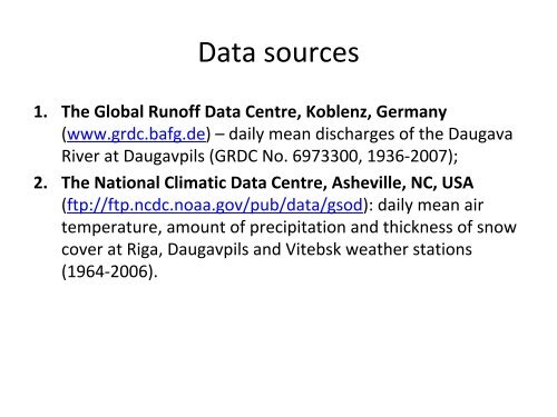 Climate change impact on recurrence and regime of ... - BALTEX