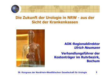 Die Zukunft der Urologie in NRW - aus der Sicht der Krankenkassen