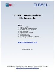 Kurzanleitung fÃ¼r Lehrende - Teaching Support Center der TU Wien