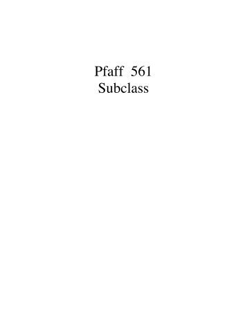 Parts book for Pfaff 561 subclass