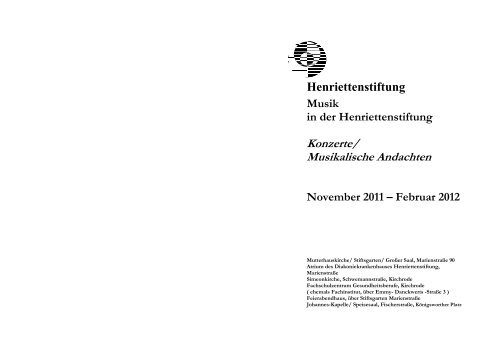 Musikalische Andachten - Henriettenstiftung Hannover