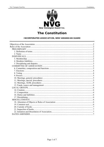 The Constitution - NVG Inc