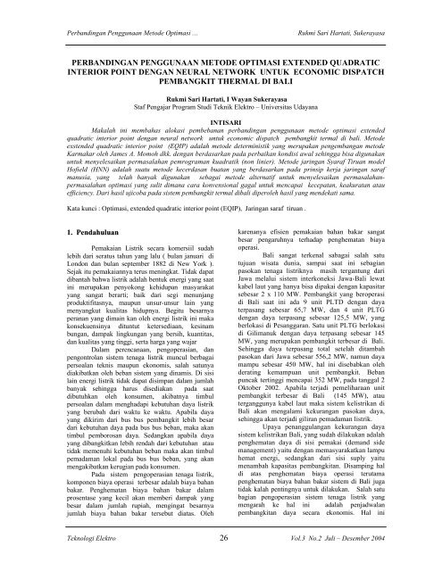 26 perbandingan penggunaan metode optimasi extended quadratic ...