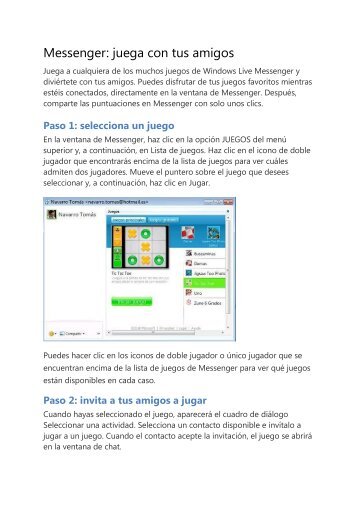 Messenger: juega con tus amigos - MSN.com