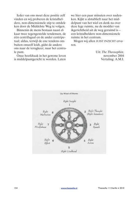 Jaargang 111, nummer 4, herfst 2010 - Theosofische Vereniging in ...