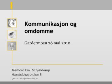 Gerhard Emil Schjelderup, HandelshÃ¸yskolen BI - Energi Norge