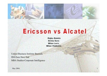 Ericsson vs. Alcatel