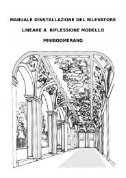 manuale d'installazione del rilevatore lineare a ... - Setronic Verona