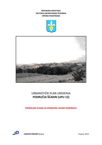 urbanistiÄki plan ureÄenja podruÄja Å¡Äadin (upu ... - OpÄina Podstrana