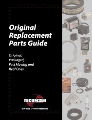 Tecumseh Replacement Parts - Small Engine Suppliers