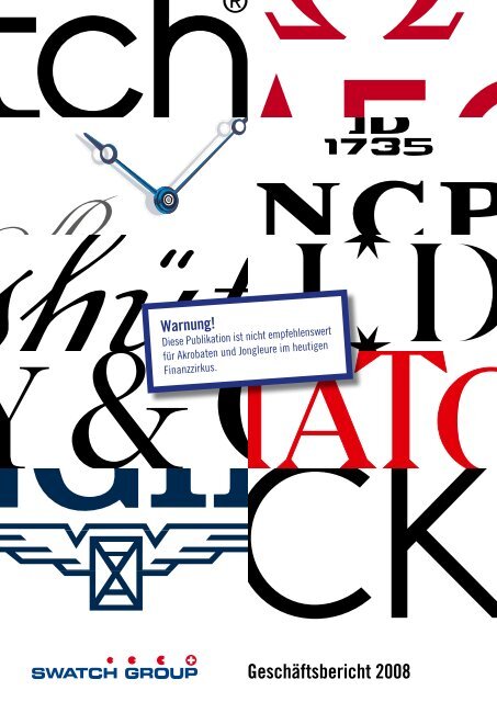 Geschaftsbericht 2008 Warnung Swatch Group