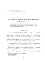 THE NUMBER OF SPANNING TREES OF DOUBLE GRAPHS 1 ...