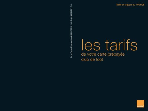 les tarifs - Orange mobile