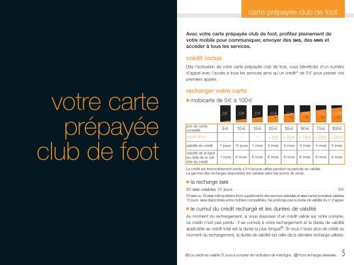 les tarifs - Orange mobile