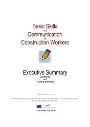 Basic Skills Communication Construction Workers Executive Summary