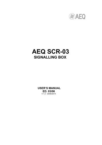 SRC-03 Studio On-Air and signaling box - AEQ