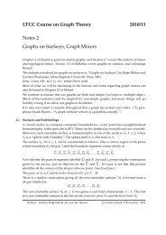 LTCC Course on Graph Theory 2010/11 Notes 2 Graphs on ...