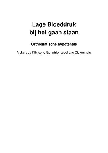 Lage Bloeddruk bij het gaan staan - IJsselland Ziekenhuis