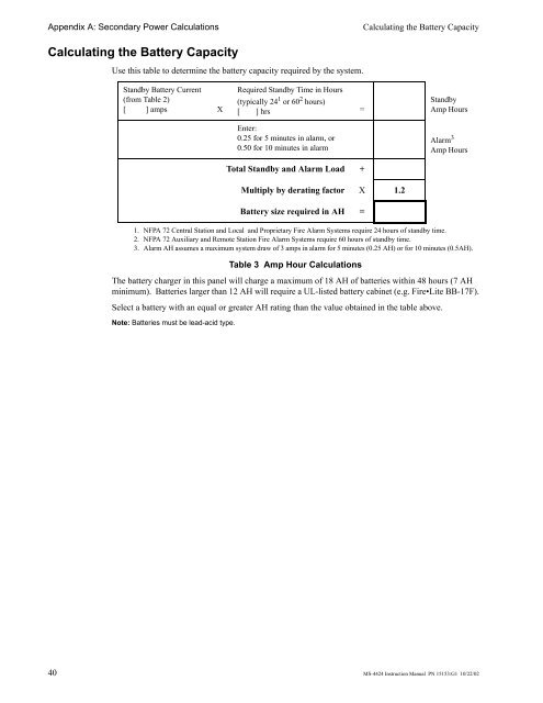 MS-4424 Instruction Manual - Fire-Lite Alarms